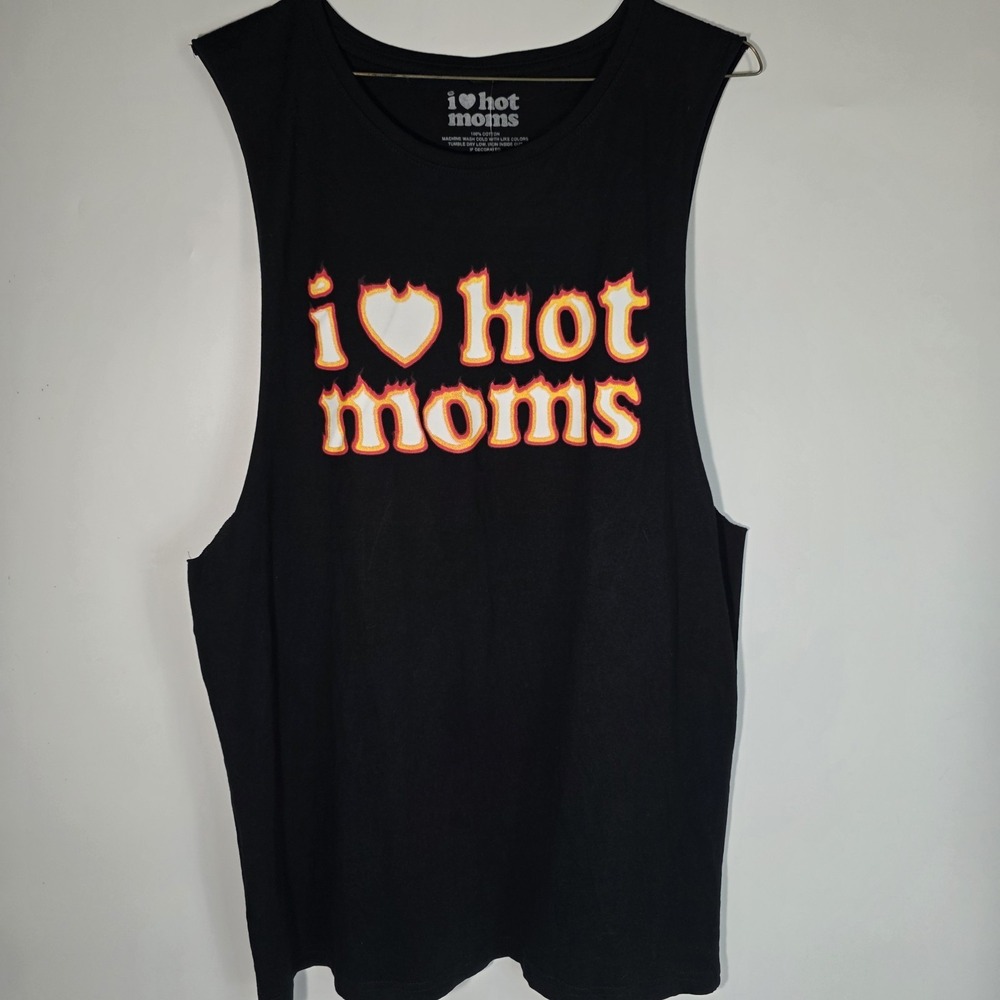 Danny Duncan I Love Hot Moms Black Tank T-Shirt Size Large L Streetwear Funny